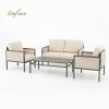 4-teiliges Gartenmöbel-Set mit Glastisch - 11C03H
