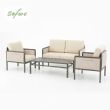 4-teiliges Gartenmöbel-Set mit Glastisch - 11C03H