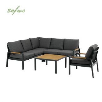 5-teiliges Ecksofa-Set für den Außenbereich