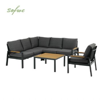 5-teiliges Ecksofa-Set für den Außenbereich