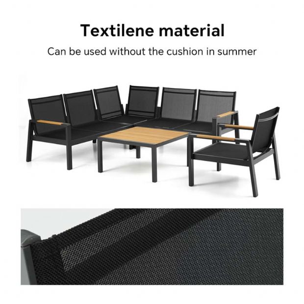 5-teiliges Ecksofa-Set für den Außenbereich - 11C11A