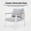 4-teiliges Gartensofa-Set aus Aluminium mit Holzmaserung - 11C11D