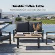 4-teiliges schwarzes Outdoor-Aluminium-Sofa-Set - 11C11F