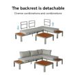 Outdoor-Ecksofa-Set mit verstellbarer Rückenlehne und Zweisitzer - 11C11G