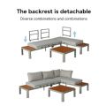 Outdoor-Ecksofa-Set mit verstellbarer Rückenlehne und Zweisitzer - 11C11G