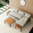 Outdoor-Ecksofa-Set mit verstellbarer Rückenlehne und Zweisitzer - 11C11G