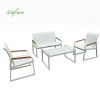 Weißes 4-teiliges Outdoor-Sofa-Set aus Aluminium - 11C11J