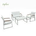 Weißes 4-teiliges Outdoor-Sofa-Set aus Aluminium - 11C11J
