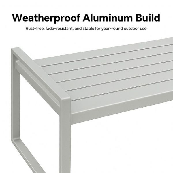 Weißes 4-teiliges Outdoor-Sofa-Set aus Aluminium - 11C11J
