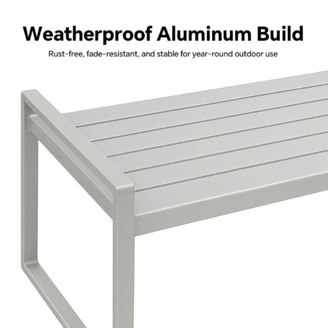 Weißes 4-teiliges Outdoor-Sofa-Set aus Aluminium - 11C11J
