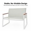 Weißes 4-teiliges Outdoor-Sofa-Set aus Aluminium - 11C11J