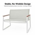 Weißes 4-teiliges Outdoor-Sofa-Set aus Aluminium - 11C11J