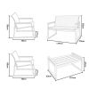 Weißes 4-teiliges Outdoor-Sofa-Set aus Aluminium - 11C11J