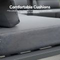 Aluminium-Ecksofa-Set für den Außenbereich mit Couchtisch und Fußhocker - 11C12A