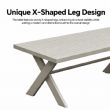 Großhandel Moderne Design-Lounge-Sofagarnituren für den Außenbereich mit Tisch mit X-Beinen und Bank - 11C12B