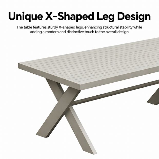 Großhandel Moderne Design-Lounge-Sofagarnituren für den Außenbereich mit Tisch mit X-Beinen und Bank - 11C12B