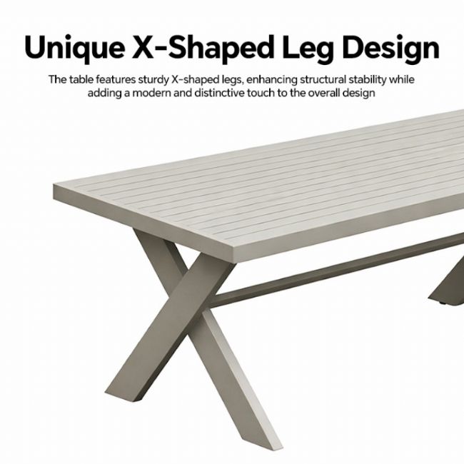 Großhandel Moderne Design-Lounge-Sofagarnituren für den Außenbereich mit Tisch mit X-Beinen und Bank - 11C12B