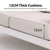 Großhandel 6-teiliges Outdoor-Sofaset aus pulverbeschichtetem Aluminium mit WPC-Lamellentisch - 11C12C