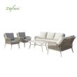 Großhandel Allwetter-Sofa-Set aus geflochtenem Seil mit Aluminium-Garten-Couchtisch - 11C12D