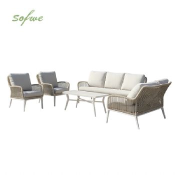 Großhandel Allwetter-Sofa-Set aus geflochtenem Seil mit...