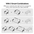 Großhandel Allwetter-Sofa-Set aus geflochtenem Seil mit Aluminium-Garten-Couchtisch - 11C12D
