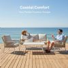 Großhandel Allwetter-Sofa-Set aus geflochtenem Seil mit Aluminium-Garten-Couchtisch - 11C12D