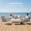 Großhandel Allwetter-Sofa-Set aus geflochtenem Seil mit Aluminium-Garten-Couchtisch - 11C12D