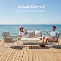 Großhandel Allwetter-Sofa-Set aus geflochtenem Seil mit Aluminium-Garten-Couchtisch - 11C12D