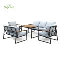 Großhandel Modernes Outdoor-Garten-Sofa-Set in kompaktem Design, 5-teiliges Sitzmöbel-Set mit Stahlrahmen - 11C12E