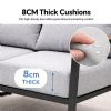 Großhandel Modernes Outdoor-Garten-Sofa-Set in kompaktem Design, 5-teiliges Sitzmöbel-Set mit Stahlrahmen - 11C12E