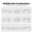 Großhandel Modernes Outdoor-Garten-Sofa-Set in kompaktem Design, 5-teiliges Sitzmöbel-Set mit Stahlrahmen - 11C12E