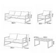 Großhandel Modernes Outdoor-Garten-Sofa-Set in kompaktem Design, 5-teiliges Sitzmöbel-Set mit Stahlrahmen - 11C12E