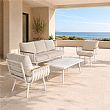 HF Patios Fabrik-Großhandel KD-Aluminium-Gartensofaset mit Sitzkissen und Couchtisch für den Outdoor-Bereich - 11C12I