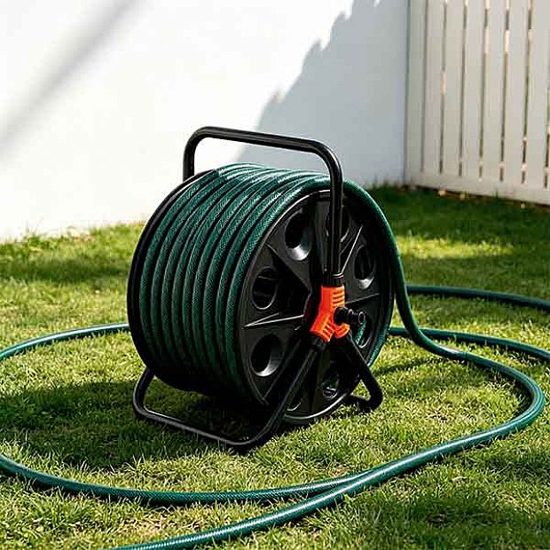 Großhandels-Schlauchwagen für 40-60 m Gartenschlauch mit klappbarer Kurbel - 10Z01B