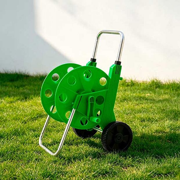 Großhandel: Gartenschlauchwagen für 60 m Schlauch mit Rädern und Verstellbarem Griff - 10Z01C