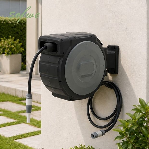 35-m-Automatischer, Einziehbarer Gartenschlauchaufroller im Großhandel mit um 180° Schwenkbarer Wandhalterung - 10Z01H