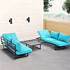 Luxus-Pool-Lounge-Set mit Metallmöbeln für den Außenbereich - 11C01B