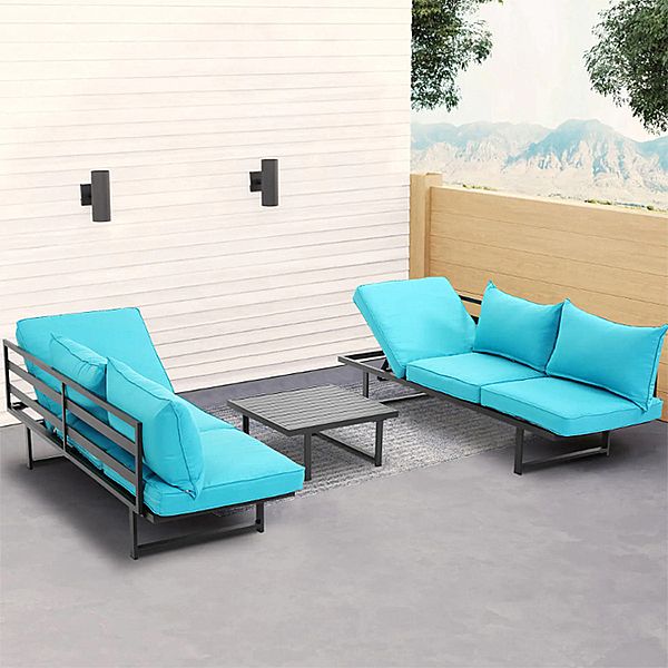 Luxus-Pool-Lounge-Set mit Metallmöbeln für den Außenbereich - 11C01B