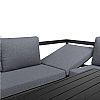 Sofagarnitur aus Aluminiumguss mit Tisch und Hocker - 11C01F