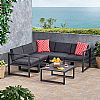 4-teiliges Outdoor-Sofa aus Aluminium in V-Form - 11C01H
