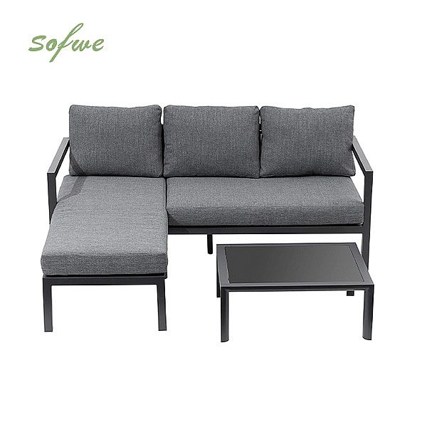 3-teiliges Terrassenmöbel-Set aus Aluminium für den Außenbereich - 11C01L