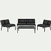 4-teiliges Outdoor-Sofaset aus Metall und Aluminium - 11C01R