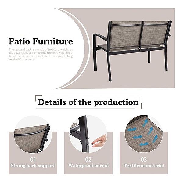 Courtyard Modernes 4-teiliges Dialogset - 11C01X