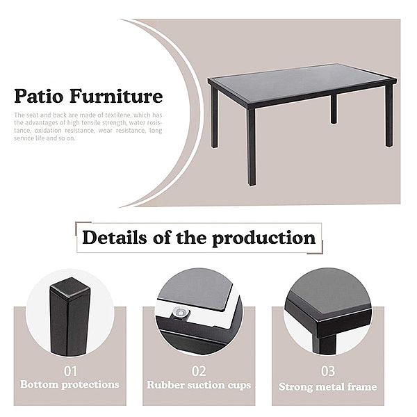 Courtyard Modernes 4-teiliges Dialogset - 11C01X