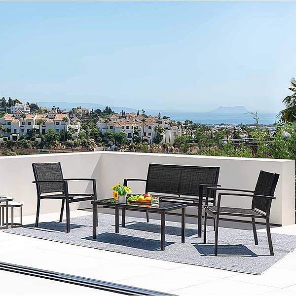 Courtyard Modernes 4-teiliges Dialogset - 11C01X