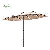 15ft eingebauter LED-Licht-doppelseitiger Patio-Markt-Regenschirm-Großhandel - 12U01P