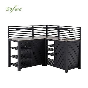 Aluminium-Küchenzeile für den Außenbereich mit Arbeitsplatte...