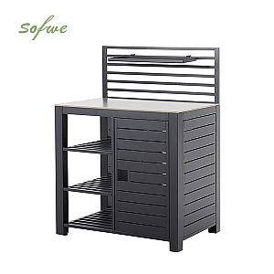 Multifunktions-Gartenküchentisch mit Aluminiumrahmen