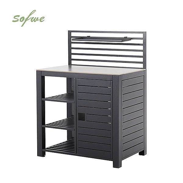 Multifunktions-Gartenküchentisch mit Aluminiumrahmen - 11D13C