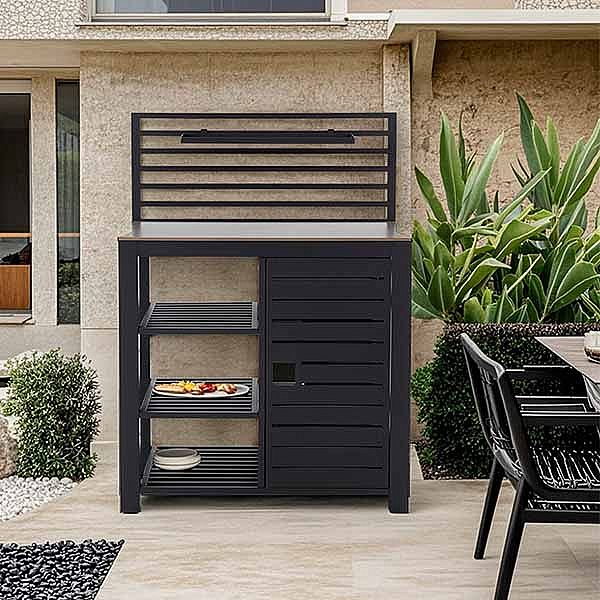 Multifunktions-Gartenküchentisch mit Aluminiumrahmen - 11D13C